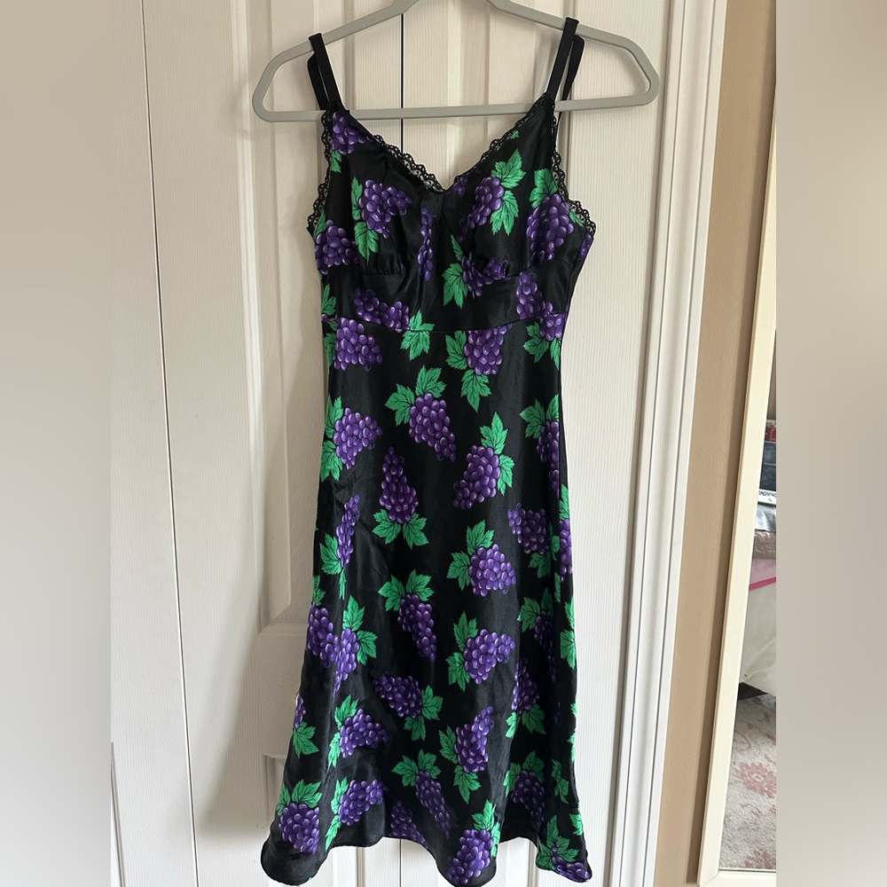 Joe Boxer Girlfriend vintage grape fruit lace slip dress